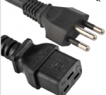 巴西電源線，NBR 14136三芯插頭，IEC60320 C19母插，服務器，數據庫，PDU電源線 ,定制電線長度，Inmetro,TUV認證