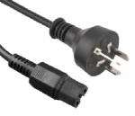 阿根廷電源線 (IRAM電源線) 三芯阿根廷插頭，IEC 60320 C15 凹槽品子尾，電腦插,定制電源線長度，IRAM認證,安規標準AC電源連接線
