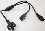 澳大利亞電源線（SAA電源線）三芯奧標10A插頭，IEC 60320 C13 品子尾，電腦插，澳大利亞SAA認證安規標準AC電源連接線