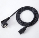 韓國電源線，三芯接地彎角插頭，IEC 60320 C13 品子尾，電腦插,定制電線長度，KTL，KC認證