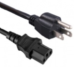 日本電源線,三芯15A直角日本插頭，IEC 60320 C13 品子尾，電腦插 ,定制電線長度, PSE JET認證