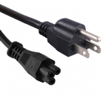 日本電源線,三芯15A直角日本插頭，IEC 60320 C5米老鼠插座, 梅花插,筆記本電源線, PSE JET認證