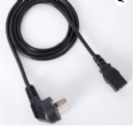 中國電源線 (3C電源線) 國標三芯10A彎角插頭，IEC 60320 C13 品子尾，電腦插，CCC認證安規標準AC電源連接線