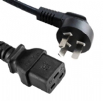 中國電源線，國標三芯10A彎角插頭，IEC 60320 C19母插，服務器，數據庫，PDU電源線 ,3C,(CCC)認證安規