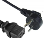以色列電源線,彎角三芯，16A以色列插頭，IEC 60320 C19母插，服務器，數據庫，PDU電源線 ,定制電線長度，SI-32安規標準，SII認證