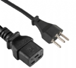 瑞士電源線,三芯SEV 1011 瑞士插頭，IEC 60320 C19母插，服務器，數據庫，PDU電源線,定制電線長度,SEMKO VDE認證