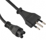意大利電源線（IMQ電源線）三芯10A意大利插頭，CEI23-16安規標準，IEC 60320 C5米老鼠插頭, 梅花插,定制電線長度，IMQ VDE認證