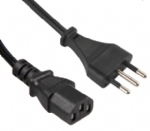 意大利電源線（IMQ電源線）三芯10A意大利插頭，CEI23-16安規標準，IEC 60320 C13 品子尾，電腦插,定制電線長度，IMQ VDE認證