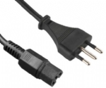 意大利電源線（IMQ電源線）三芯10A意大利插頭，CEI23-16安規標準，IEC 60320 C15 凹槽品子尾，耐熱型插座 ,定制電線長度，IMQ VDE認證