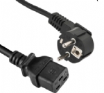 歐洲電源線 (Schuko電源線) CEE7/7煙斗插,IEC 60320 C19母插，服務器，機房，PDU插座 ，定制電線長度,歐盟德國通用,VDE,CE認證