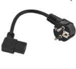 歐洲電源線 (Schuko電源線) CEE7/7煙斗插,IEC 60320 C13彎頭品子尾，左轉，右轉電腦插, 定制電源線長度,歐盟德國通用,VDE,CE安規認證電源連接線