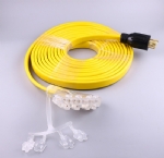 美國延長線轉換延長線，L14-30P自鎖插頭，20安NEMA 5-20R插座透明帶燈，定制電源線長度，美國UL，加拿大cUL認證