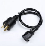 美國延長線轉換延長線，L5-30P自鎖插頭，15安NEMA 5-15R插座，定制電源線長度，美國UL，加拿大cUL認證