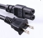 美國電源線 (UL電源線) NEMA 1-15P 兩芯極化，非極化插頭，IEC 60320 C7八字尾插座，美國UL，加拿大cUL認證，安規標準AC電源連接線