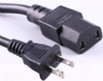 美國電源線 (UL電源線) NEMA 1-15P 兩芯極化，非極化插頭，IEC 60320 C17插座，美國UL，加拿大cUL認證，安規標準AC電源連接線