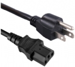 美國電源線，UL電源線，三芯NEMA5-15P北美通用插頭,IEC 60320 C13 品子尾，電腦插,定制電源線長度，美國UL，加拿大cUL認證
