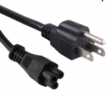 美國電源線，UL電源線，三芯NEMA5-15P北美通用插頭,IEC 60320 C5米老鼠插頭，梅花插，筆記本電源線,定制電線長度，美國UL，加拿大cUL認證
