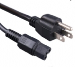 美國電源線，UL電源線，IEC 60320 C15 凹槽品子尾，耐熱型插座 ，三芯NEMA5-15P北美通用插頭，定制電源線長度，美國UL，加拿大cUL認證