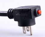 美國電源線 (UL電源線)三芯彎NEMA5-15P，帶過載保護，熱保護插頭，美國UL加拿大cUL認證安規AC電源連接線