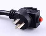 美國電源線 (UL電源線)三芯彎NEMA5-15P，帶過載保護，熱保護插頭，美國UL加拿大cUL認證安規AC電源連接線